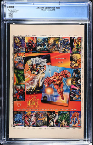 Amazing Spider-Man #399 (3/95) Graded CGC 9.4 back cover