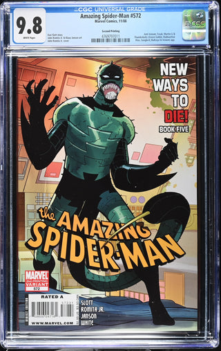 Amazing Spider-Man #572 (11/08) Graded CGC 9.8 Second Printing front cover