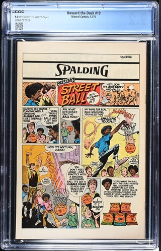Howard the Duck #19 (12/77) Graded CGC 9.2 back cover