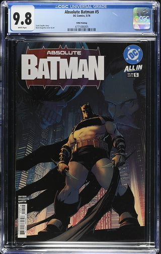 Absolute Batman #5 (5/26) Graded CGC 9.8 Fifth Printing front cover