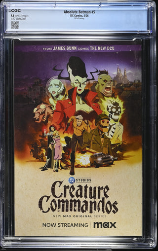 Absolute Batman #5 (5/26) Graded CGC 9.8 Fifth Printing back cover