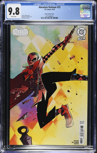 Absolute Batman #22 (9/26) Graded CGC 9.8 Bean Variant Cover front cover