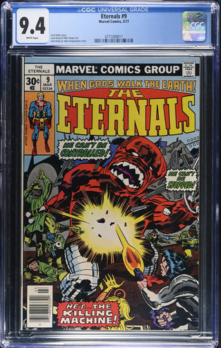 Eternals #9 (3/77) Graded CGC 9.4 front cover