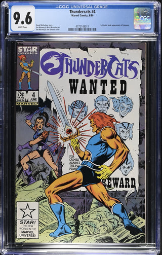 Thundercats #4 (6/86) Graded CGC 9.6 front cover