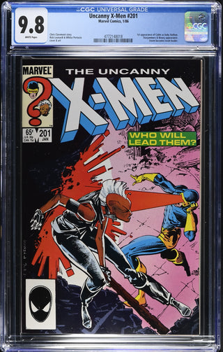 Uncanny X-Men #201 (1/86) Graded CGC 9.8 front cover