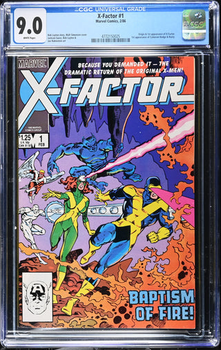 X-Factor #1 (2/86) Graded CGC 9.0 front cover