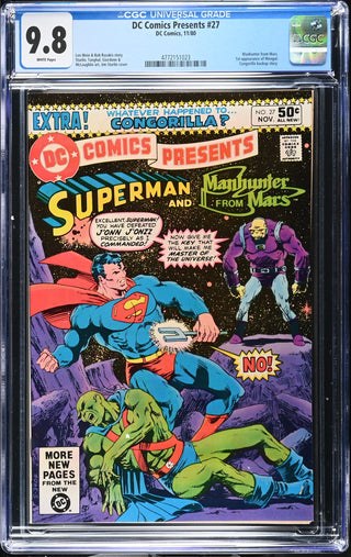DC Comics Presents #27 (11/80) Graded CGC 9.8 front cover