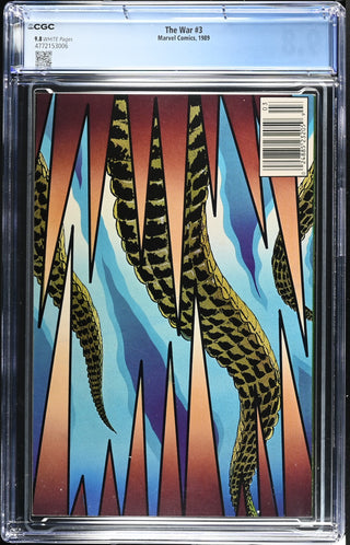 The War #3 (1989) Graded CGC 9.8 back cover