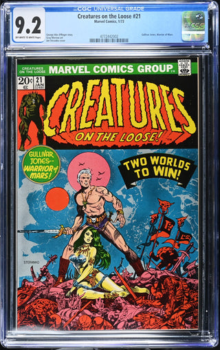 Creatures on the Loose #21 (1/73) Graded CGC 9.2 front cover