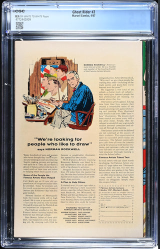 Ghost Rider #2 (4/67) Graded CGC 8.5 back cover