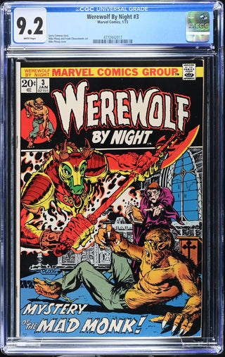 Werewolf By Night #3 (1/73) Graded CGC 9.2 front cover