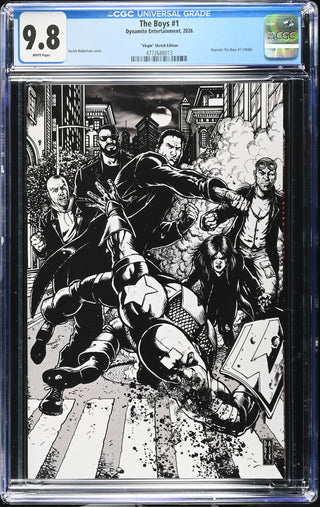 The Boys #1 (2026) Graded CGC 9.8 "Virgin" Sketch Edition front cover