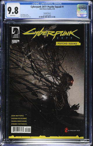 Cyberpunk 2077: Psycho Squad #1 (2/25) Graded CGC 9.8 Variant Cover C front cover