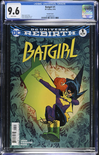 Batgirl #1 (9/16) Graded CGC 9.6 Variant Cover front cover