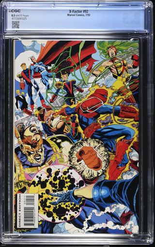 X-Factor #92 (7/93) Graded CGC 8.5 back cover