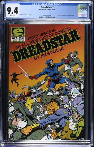 Dreadstar #1 (11/82) Graded CGC 9.4 front cover