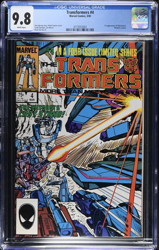 Transformers #4 (3/85) Graded CGC 9.8 front cover