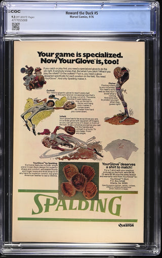Howard the Duck #5 (9/76) Graded CGC 9.2 back cover