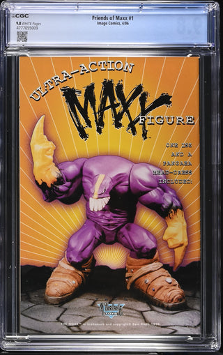 Friends of Maxx #1 (4/96) Graded CGC 9.8 back cover