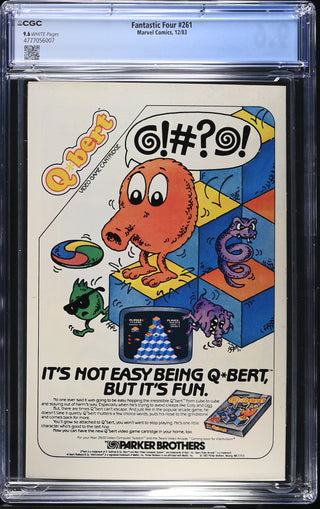 Fantastic Four #261 (12/83) Graded CGC 9.6 back cover
