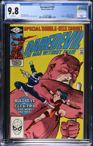 Daredevil #181 (4/82) Graded CGC 9.8 front cover