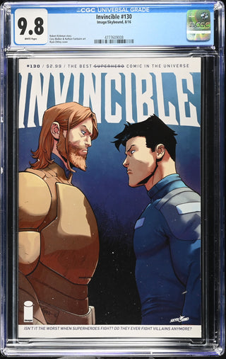 Invincible #130 (8/16) Graded CGC 9.8 front cover