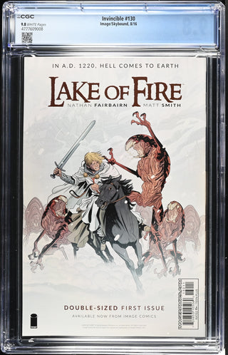 Invincible #130 (8/16) Graded CGC 9.8 back cover