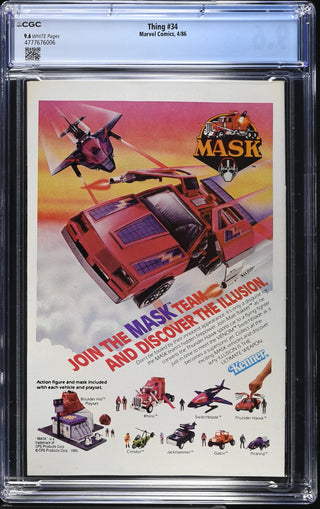 Thing #34 (4/86) Graded CGC 9.6 back cover