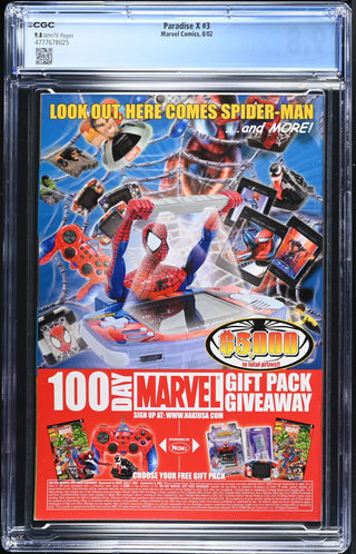 Paradise X #3 (8/02) Graded CGC 9.8 back cover