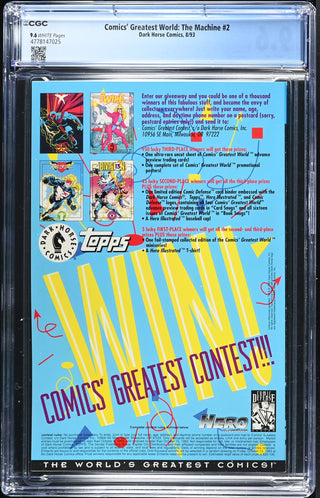 Comics' Greatest World: The Machine #2 (8/93) Graded CGC 9.6 back cover