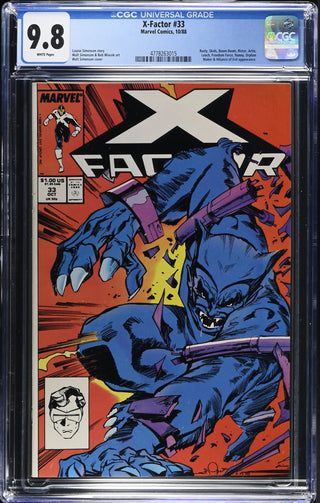 X-Factor #33 (10/88) Graded CGC 9.8 front cover