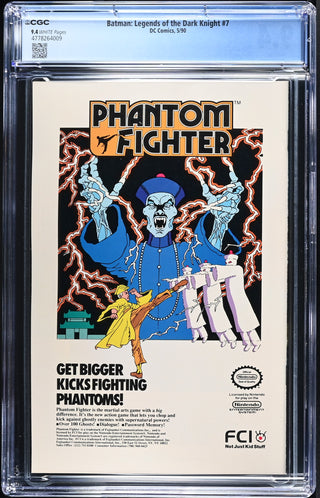 Batman: Legends of the Dark Knight #7 (5/90) Graded CGC 9.4 back cover