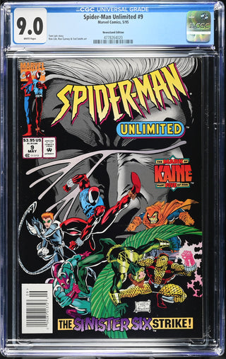Spider-Man Unlimited #9 (5/95) Graded CGC 9.0 Newsstand Edition front cover