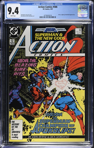 Action Comics #586 (3/87) Graded CGC 9.4 front cover