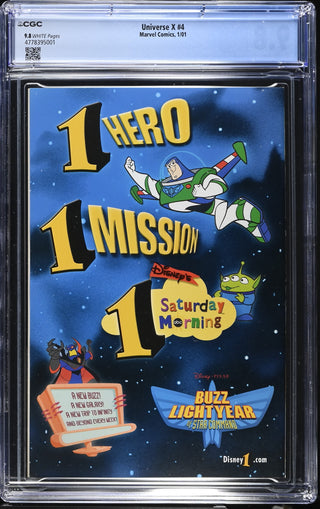 Universe X #4 (1/01) Graded CGC 9.8 back cover