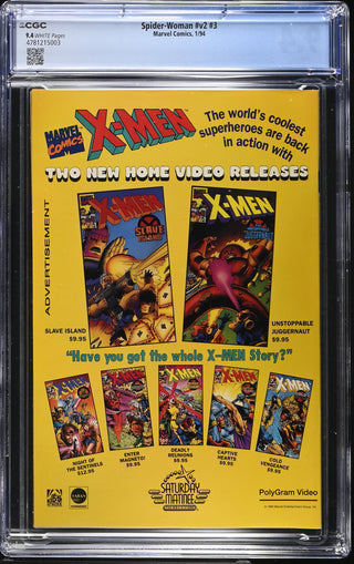 Spider-Woman #v2 #3 (1/94) Graded CGC 9.4 back cover