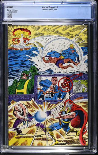 Marvel Saga #18 (5/87) Graded CGC 9.8 back cover