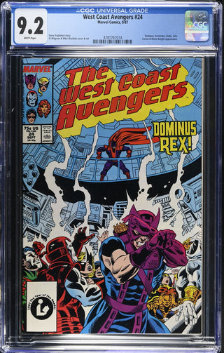 West Coast Avengers #24 (9/87) Graded CGC 9.2 front cover