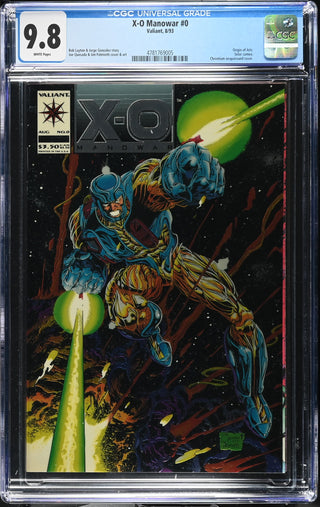X-O Manowar #0 (8/93) Graded CGC 9.8 front cover