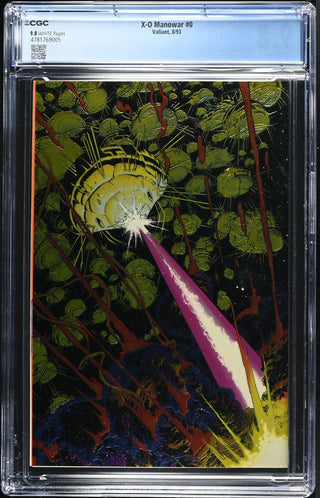 X-O Manowar #0 (8/93) Graded CGC 9.8 back cover