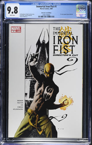 Immortal Iron Fist #1 (2007) Graded CGC 9.8 Director's Cut Edition front cover