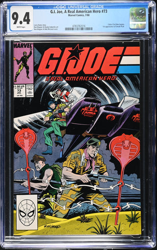 G.I. Joe, A Real American Hero #73 (7/88) Graded CGC 9.4 front cover