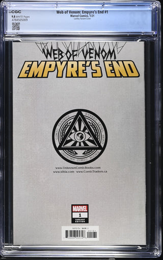 Web of Venom: Empyre's End #1 (1/21) Graded CGC 9.8 Lashley Variant Cover back cover