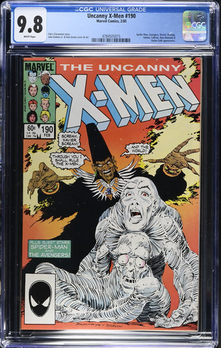 Uncanny X-Men #190 (2/85) Graded CGC 9.8 front cover