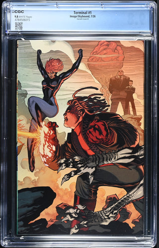 Terminal #1 (7/26) Graded CGC 9.8 Variant Cover B back cover