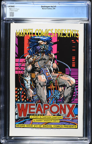 Destroyer #v2 #1 (3/91) Graded CGC 9.8 back cover