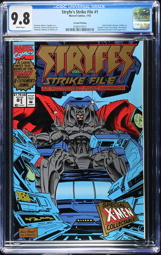 Stryfe's Strike File #1 (1/93) Graded CGC 9.8 Second Printing front cover