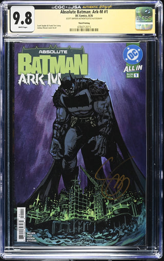 Absolute Batman: Ark-M #1 (8/26) Graded CGC 9.8 Third Printing front cover