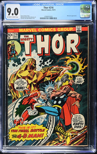 Thor #216 (10/73) Graded CGC 9.0 front cover