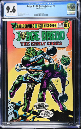 Judge Dredd: The Early Cases #2 (3/86) Graded CGC 9.6 front cover
